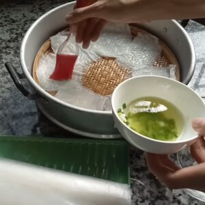 cách chế biến bánh tráng hấp hành