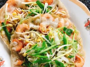 bánh xèo tôm nhảy mỹ cang