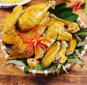 gà hấp muối