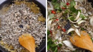 sơ chế nguyên liệu làm hến xúc bánh tráng