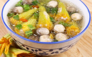 canh bông bí thác lác