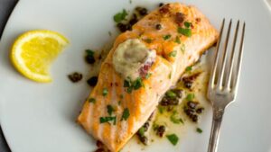 cá hồi sốt chanh 1