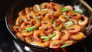 tôm rang nước cốt dừa