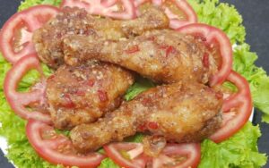gà chiên sốt khóm
