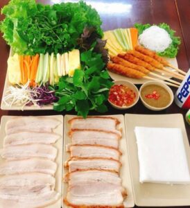 Bánh tráng cuốn thịt heo