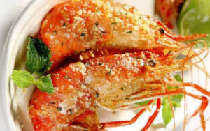 tôm càng xanh rang muối