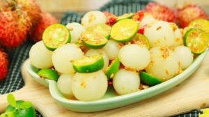 chôm chôm trộn muối tắc