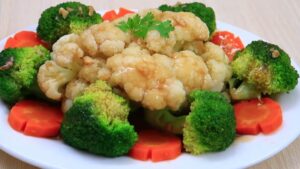 súp lơ sốt dầu