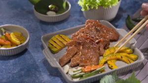 thịt bò nướng mè