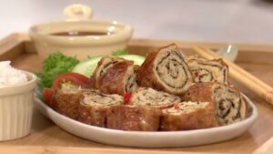 chả chay cuộn rong biển