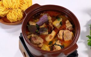 lẩu vịt tía tô
