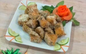 cá tầm rang muối