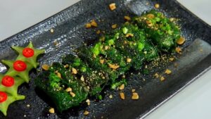 chả ốc cuốn lá lốt