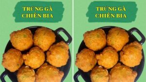 trứng gà chiên bia
