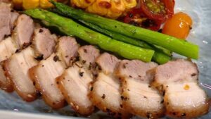 ba rọi nướng mè