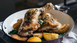 gà đút lò sốt bơ