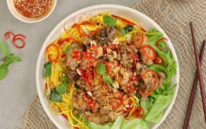 gỏi ếch xoài xanh